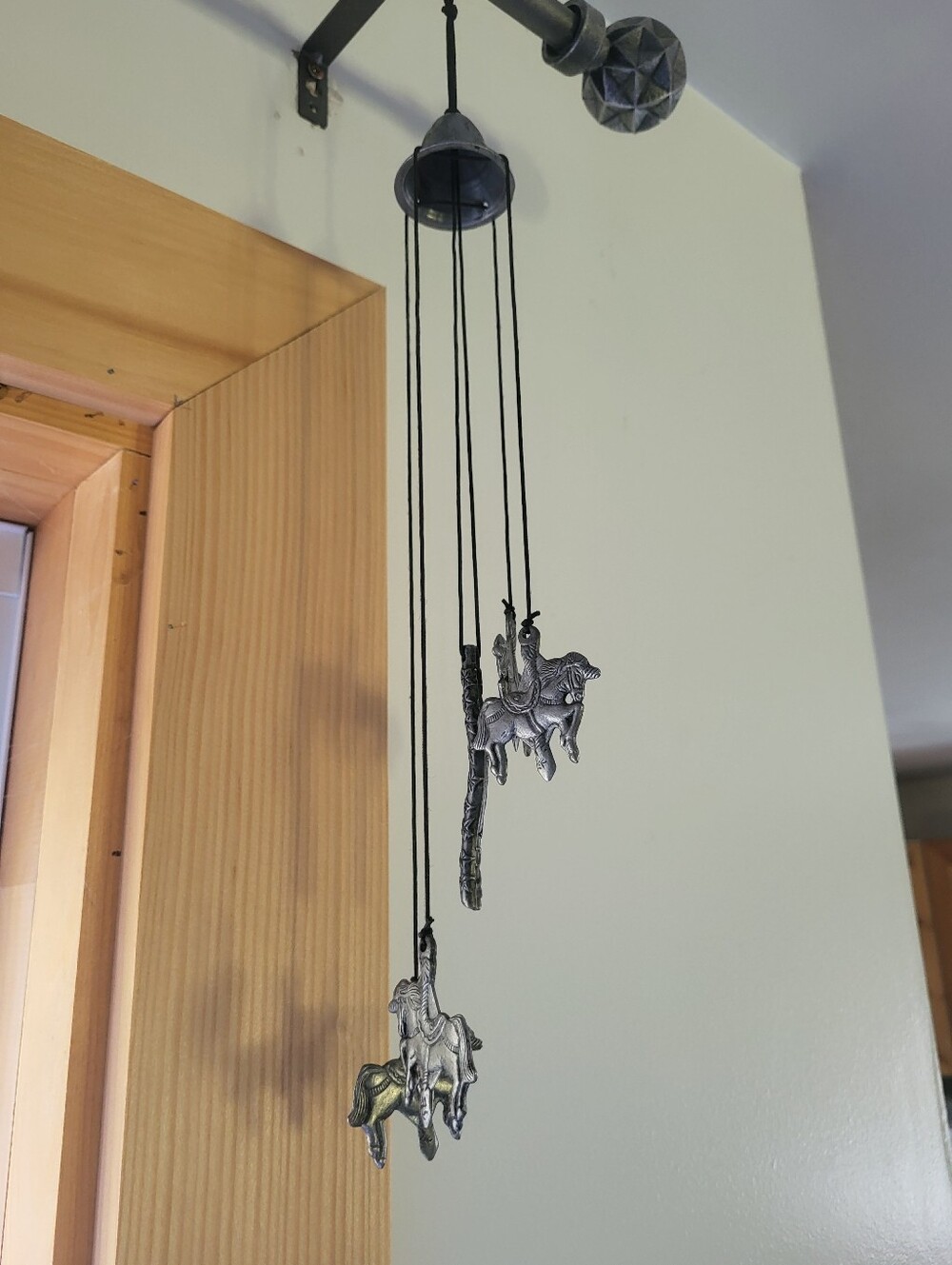 Decorative Silver Horse Wind Chime - Home Wall Decor